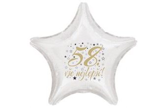 58. narozeniny balónek hvězda