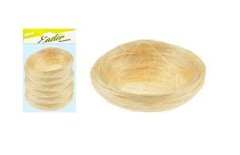 hnízdo sisal 7cm 6ks - natur 2221460