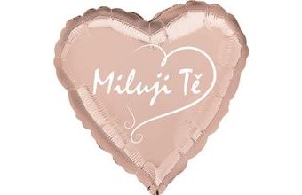 Balónek fóliový růžovo-zlaté srdíčko Miluji Tě