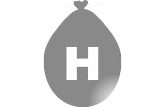 Balónek písmeno H stříbrné