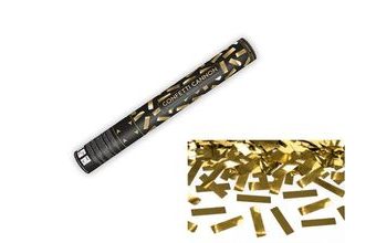 Konfety 40 cm ZLATÉ METALICKÉ - Silvestr