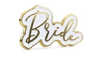 Brož pro budoucí nevěstu "Bride" 3,5 x 2 cm - Rozlučka se svobodou