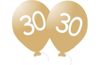 Balónek 30. narozeniny zlatý metalický