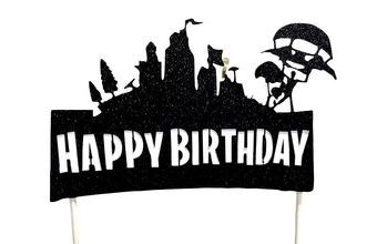 Zápich do dortu Fortnite město - Happy Birthday