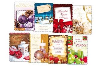 pohlednice vánoční A5 001 výsek+UV+termoražba 1240747