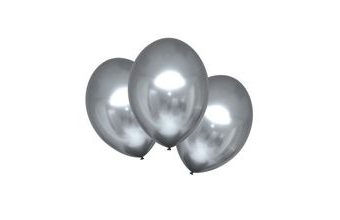 Balónky chromové stříbrné 6 ks 30 cm
