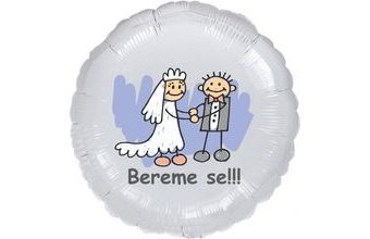 Bereme se!!! balónek fóliový stříbrný