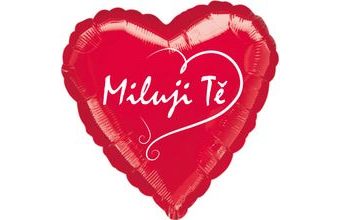 Balónek fóliový červené srdíčko Miluji Tě