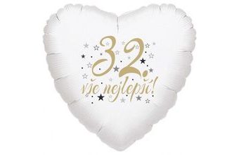 32. narozeniny balónek srdce
