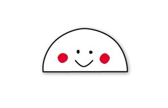 Vatová půlkulička, s potiskem č. 271, 3,2 cm