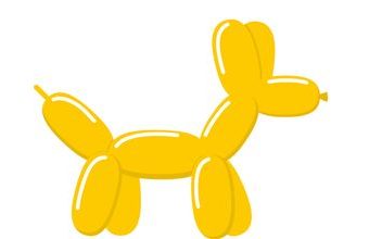 Tvarovací balónek žlutý