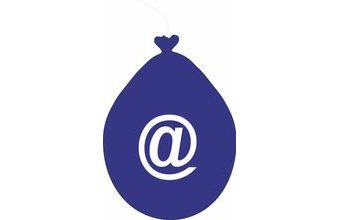 Balónek znak @ modrý