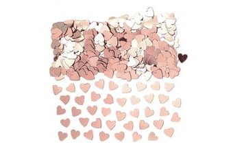 Srdíčka konfety růžovo-zlaté 14 g