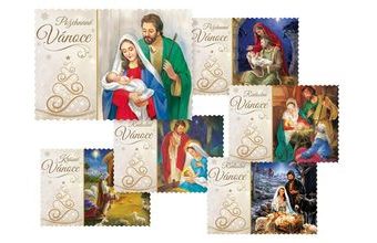 pohlednice vánoční 165 E výsek+UV+glitr 1240848