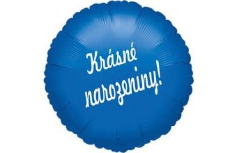 Fóliový balónek kruh modrý Krásné narozeniny!