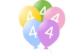 Balonky narozeniny 5ks s číslem 4 pro děti
