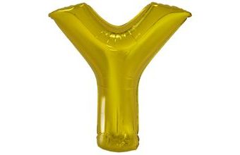 Písmeno Y zlatý foliový balónek 86 cm Amskan