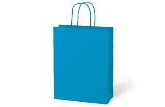 taška dárková T5 kraft 260x320x100 modrá 5251225