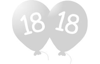 Balónek 18. narozeniny stříbrný metalický