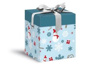 krabička dárková vánoční 12x12x15cm 5370602