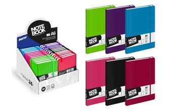 blok s gumkou A6 linka, 100 listů, mix 7500714