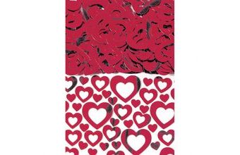 Konfety srdíčka červené lesklé 14g