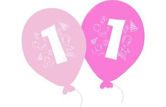 Balonky narozeniny 5ks s číslem 1 pro holky