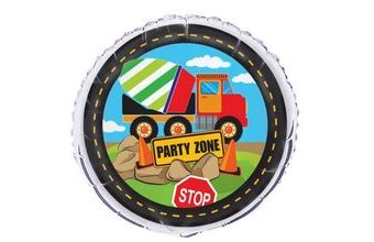 Foliový balonek kulatý Auto - domíchávač - stavba - staveniště - 45 cm