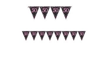 Vlajka 50. narozeniny pink 4 m