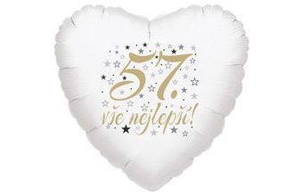 57. narozeniny balónek srdce