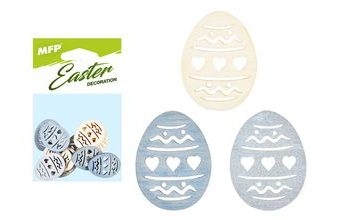 dekorace vejce přírodní 12ks 4cm mix 2221452