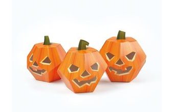 dýně na Halloween 3 kusy, skládanka z kartonu 1120008