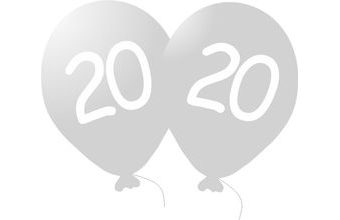 Balónek 20. narozeniny stříbrný metalický