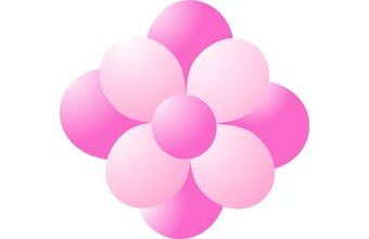 Balónky kytka tmavě růžová-světle růžová