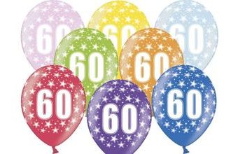 Silné Balónky 30 cm metalické mix - Birthday No.60