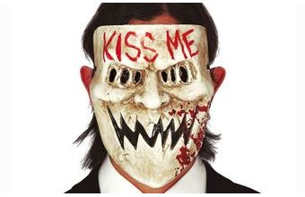 Plastová halloween maska KISS ME