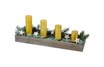 svícen adventní dřevo 53x17cm 8886212
