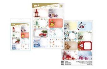 samolepky na dárky vánoční 16ks 1240859