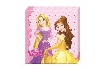 Princess ubrousky růžové 20ks 33cm x 33cm 2-vrstvé