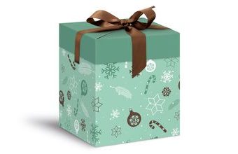 krabička dárková vánoční 12x12x15cm 5370600
