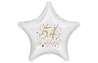 54. narozeniny balónek hvězda