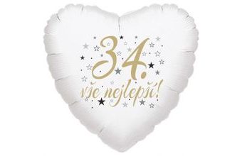 34. narozeniny balónek srdce