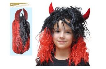 Paruka čert s rohy dlouhá