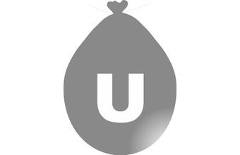 Balónek písmeno U stříbrné