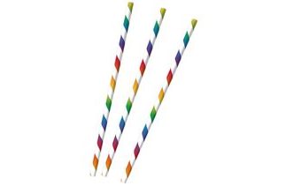 Slámky na pití papírové tmavé 12 ks Amscan