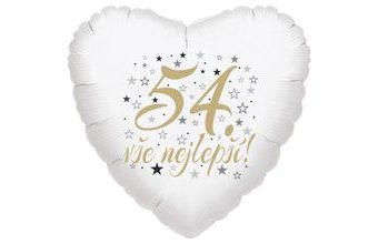 54. narozeniny balónek srdce