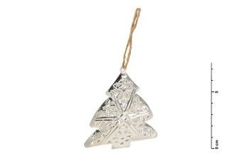 stromek kov 3D stříbrný 7cm - závěs 8885546