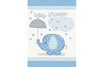 Pozvánky umbrellaphants "Baby shower" - Kluk / Boy 8 ks