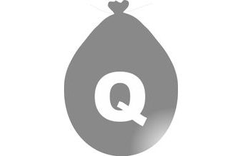 Balónek písmeno Q stříbrné