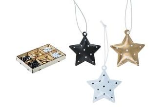 set hvězdy 18ks plech 3,5cm se závěsem - mix 8885829
